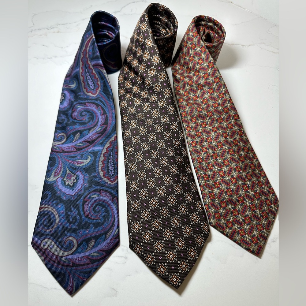 Luxury Designer Tie Bundle - Set of 3